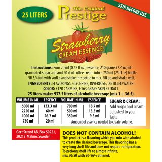 PR Strawberry Cream Essence 25 liter