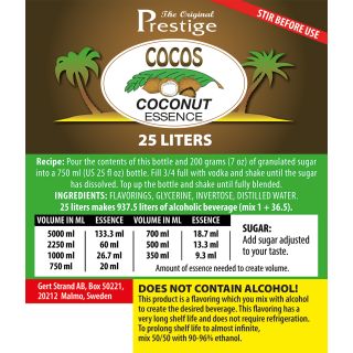 PR Kokoslikör / Coconut Liqueur Essence 25 liter
