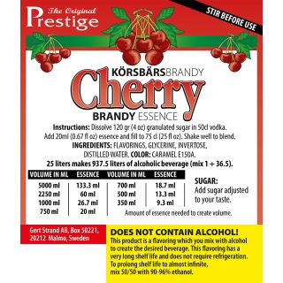 PR Körsbärsbrandy/CherryAndBrandy Essence 25 liter