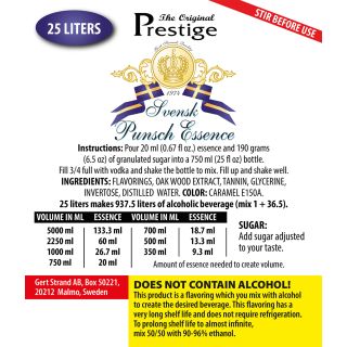 PR Swedish Punsch Essence 25 liter