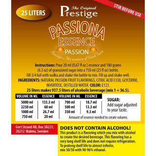 PR Passion fruit liqueur Essence 25 liter