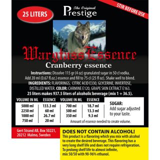 PR Wargtass / Wullfs Foot Red Drink Essence 25 liter