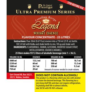 UP Legend Red Leaf whiskyessens 25L