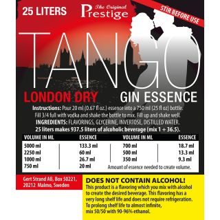 PR Tango Gin 25 liter