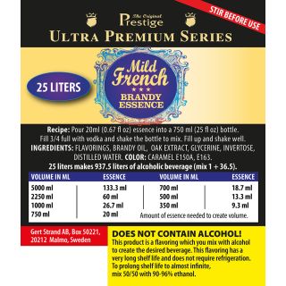 UP Brandy Mild Essence 25 liter