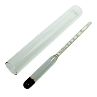 Alkoholmätare 0-100% med mätglas, 19 cm, Kina